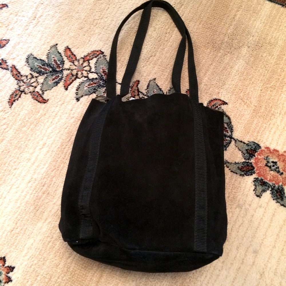 GUCCI Vintage Black Suede Tote Bag